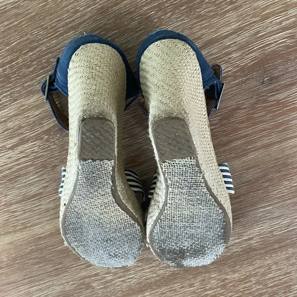 Toms Women’s Wedge Espadrille Strappy Sandals University Navy Size 8 - Picture 6 of 14